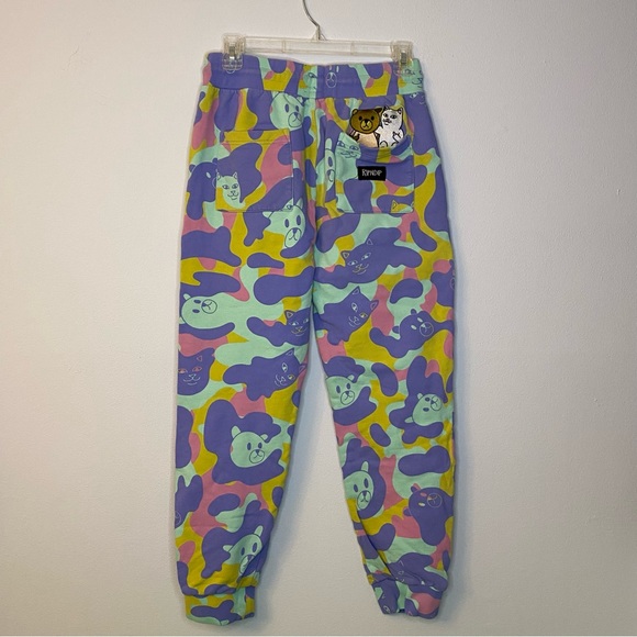 Teddy Fresh x Ripndip collar 2.0 Camo sweatpants size S joggers - Picture 5 of 10